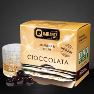 Trinkschokolade – Schwarzkirsche & Rum (15 Beutel à 30 g) | Quaranta Caffè